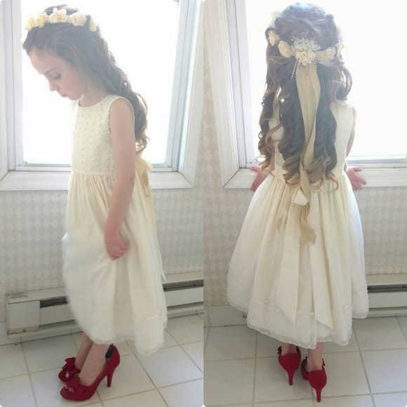 Cinderella Other - Cinderella Ivory Sleeveless Lace Flower Girl Dress